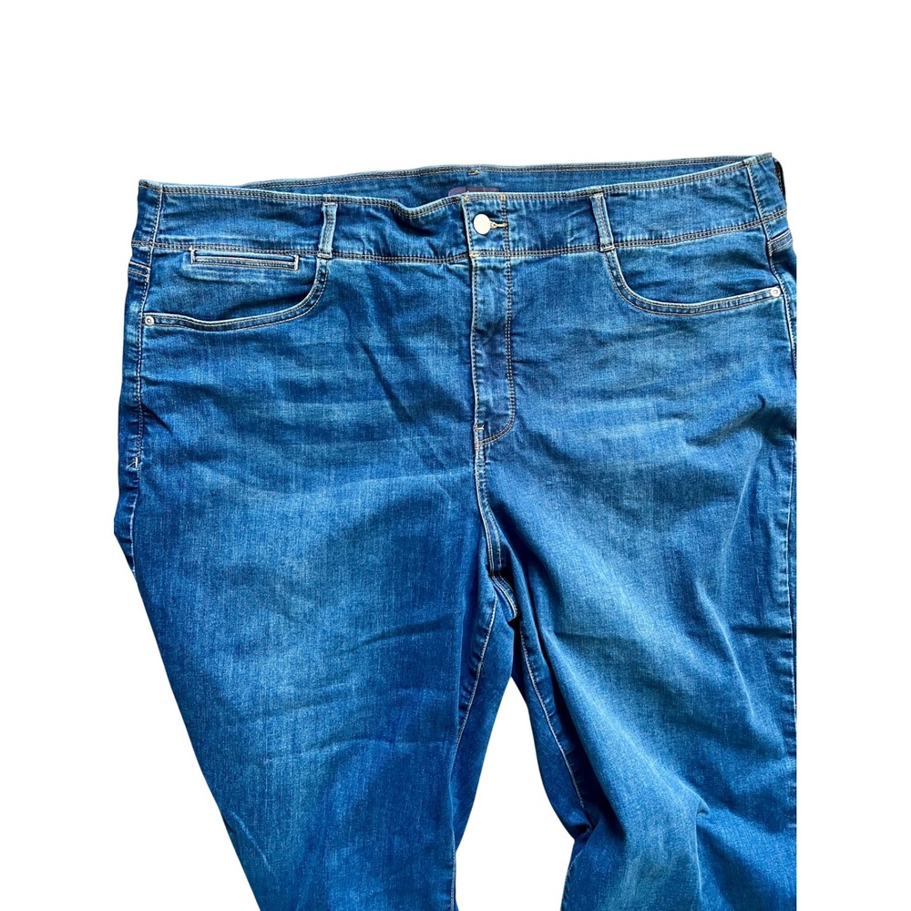 NYDJ Jeans Womens 22WP Blue Wide Leg Crop High Rise‎ Lift Tuck Cool Embrace - Picture 4 of 9
